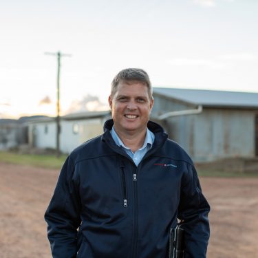 Farm Insurance Specialist Gerard Bennett with potato and sheep farmer Garry