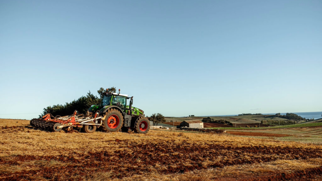Machinery in paddock